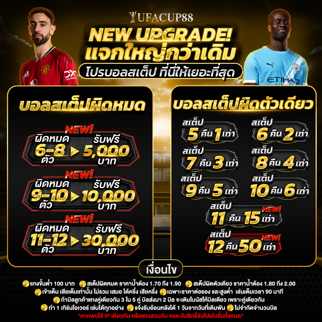 แทงบอล กับ UFACUP88 เว็บแทงบอลอันดับ 1 เว็บใหญ่ เงินมั่นคง ไม่ผ่านเอเย่นต์
